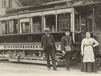 Personal vor Triebwagen 35, 6-fenster, 1910