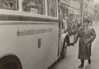 Westwallbesichtigung mit Autobussen der Straßenbahnen im Saartal mit Gauleiter Bürckel, 1932