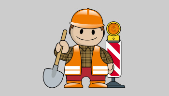 Symbolbild: "Saarbrigger Schaffer": Bauarbeiter mit Schippe und Bake