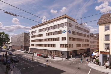 Das neue Verwaltungsgebäude (Grafik Marcello Pompa und Janek Pfeufer Architektur) Image