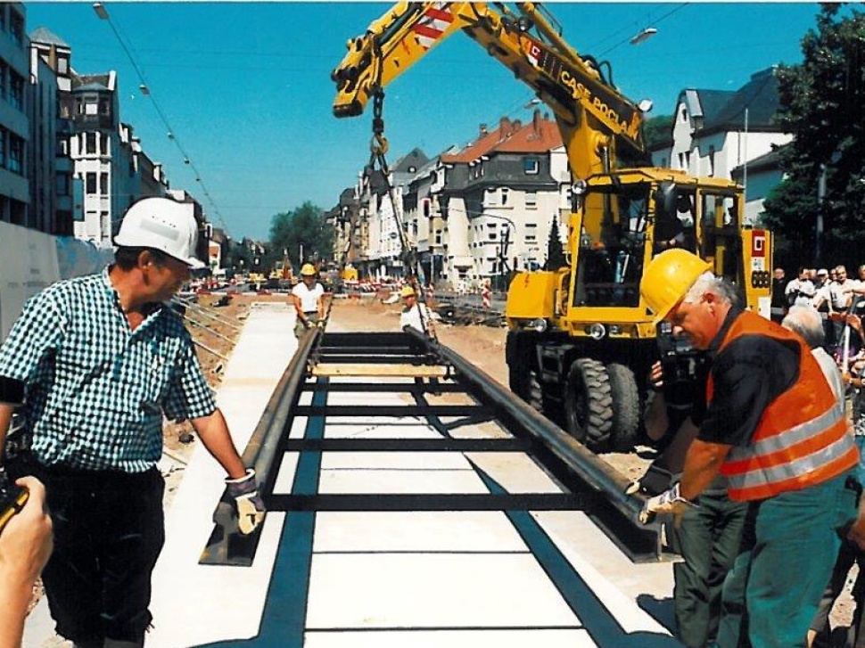 1995 Start des Saarbahn-Baus in der Mainzer Straße 1995 Start des Saarbahn-Baus in der Mainzer