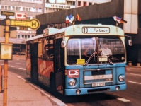 MAN-Wagen 259 fährt in den 70er Jahren am Saarcenter Richtung Forbach ab.