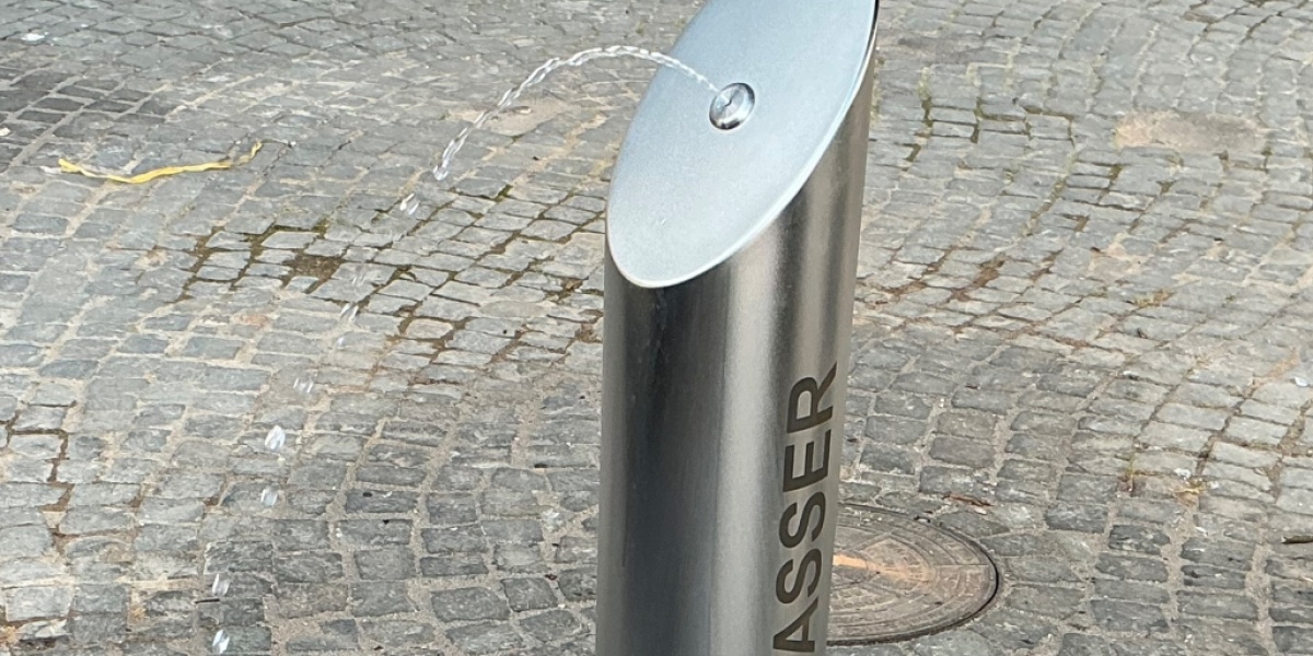 Trinkbrunnen am Marktbrunnen am St. Johanner Markt